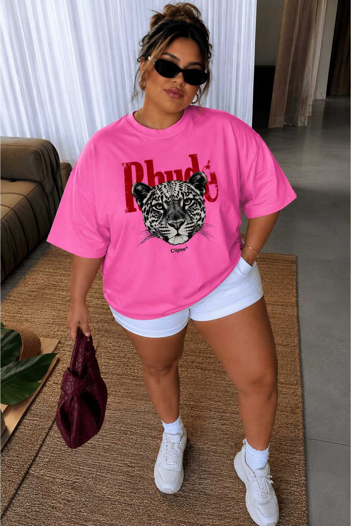 Kadın Büyük Beden Oversize Leopar Baskılı Tişört Bisiklet Yaka Kısa Kollu Basic Günlük Tişört L XL 2XL 3XL 4XL 5XL 6XL 7XL 8XL 9XL