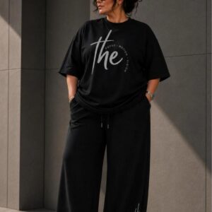 Kadın Büyük Beden Oversize Baskılı 2'li Eşofman Takımı Rahat Pamuklu Kalıp Günlük Streetwear Bordo XL 2XL 3XL 4XL 5XL 6XL 7XL 8XL 9XL