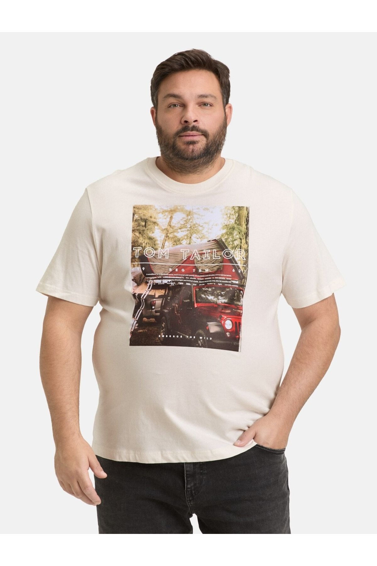 Erkek Büyük Beden Casual Tişört Modern Urban Tarz