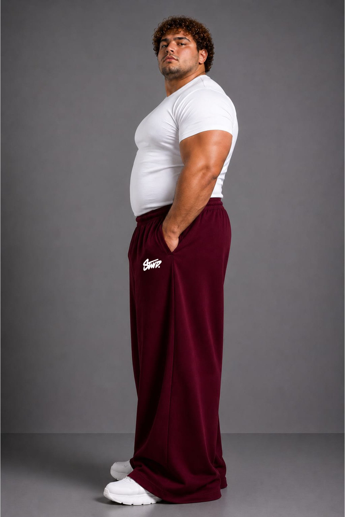 ERKRK Wide Leg 0 Pamuk Pantolon Rahat Günlük Stil - الصورة 2