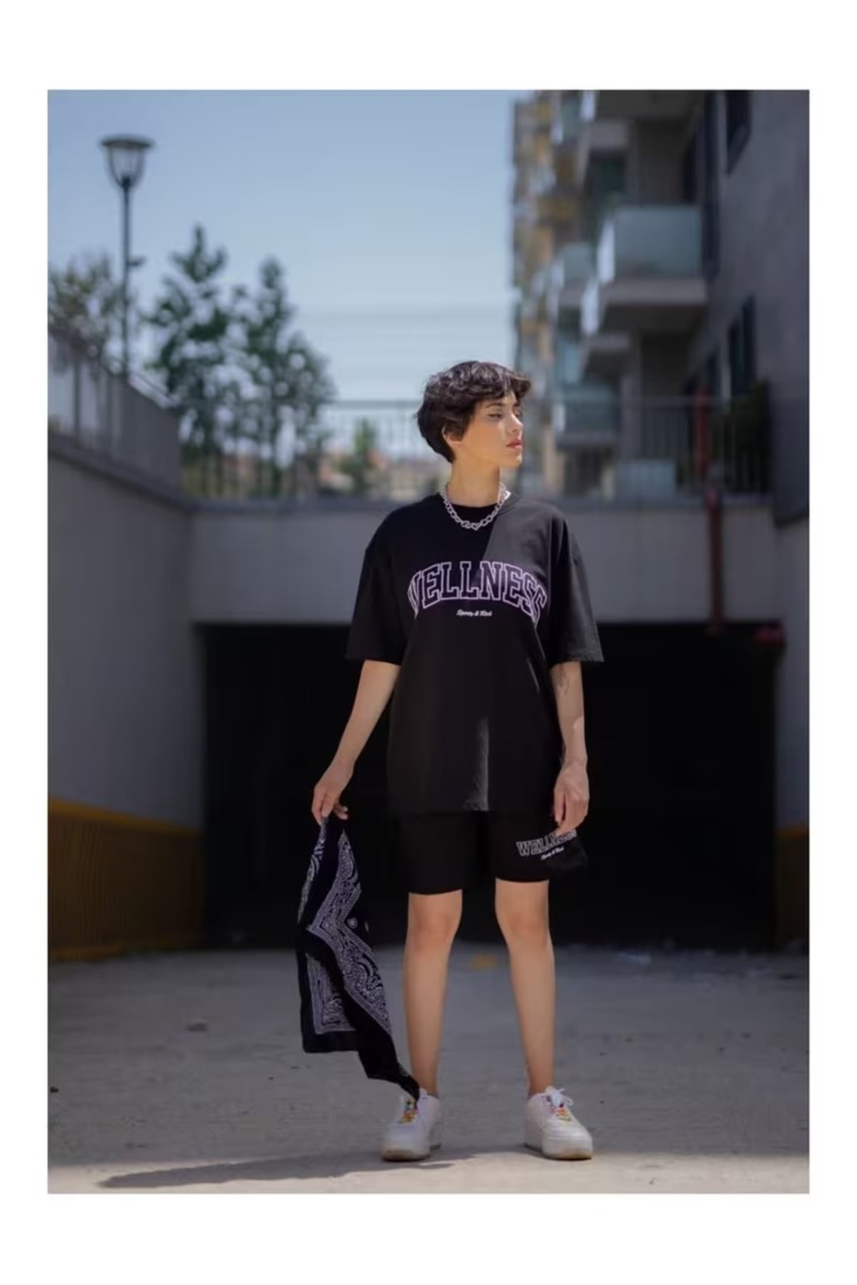 KADIN 2 Parça Oversize 0 Cotton Takım Günlük Moda