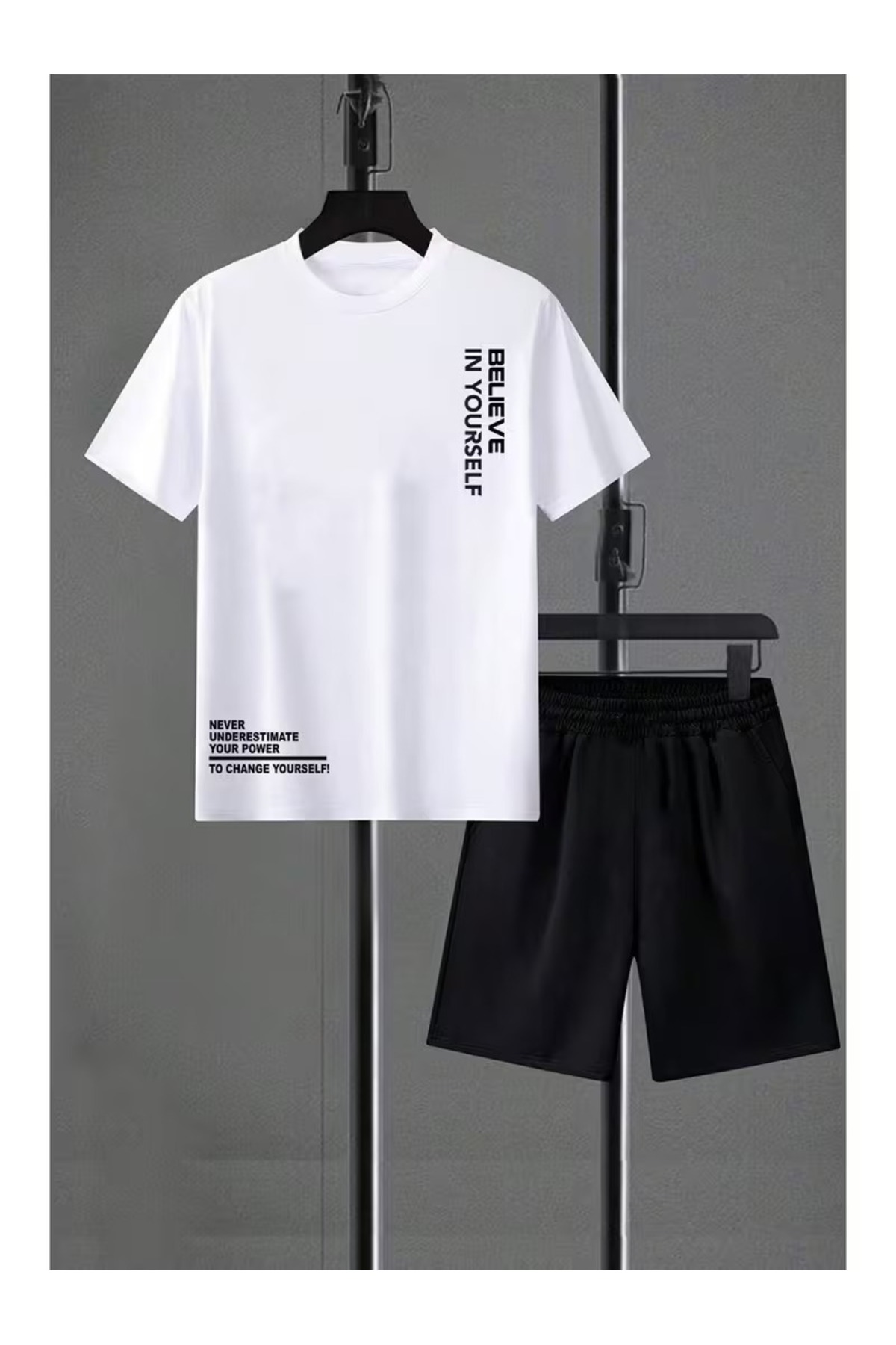Erkek Oversize 0 Pamuk Şortlu Takım Rahat Urban Tarz