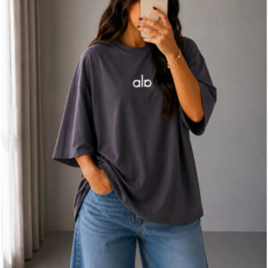 Kadın Oversize 0 Pamuk Casual Tişört Modern Günlük Stil