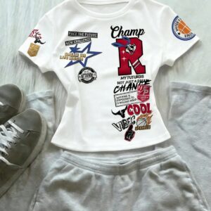 -Kadın Crop T-Shirt Modern Kesim Esnek Kumaş Şık ve Rahat
