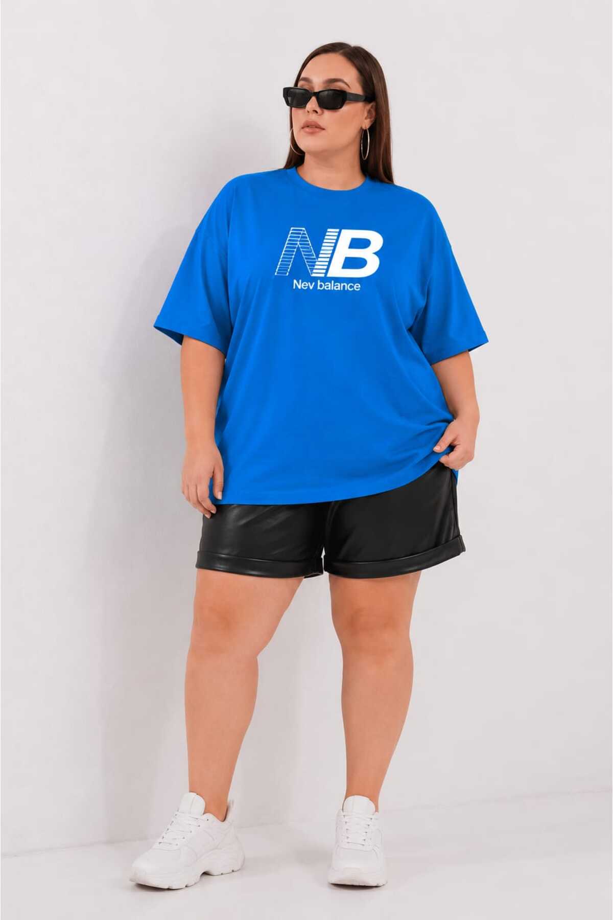 Büyük Beden Kadın Oversize Baskılı Basic Tişört Bisiklet Yaka Kısa Kollu Rahat Günlük Salaş Tişört L XL 2XL 3XL 4XL 5XL 6XL 7XL 8XL 9XL