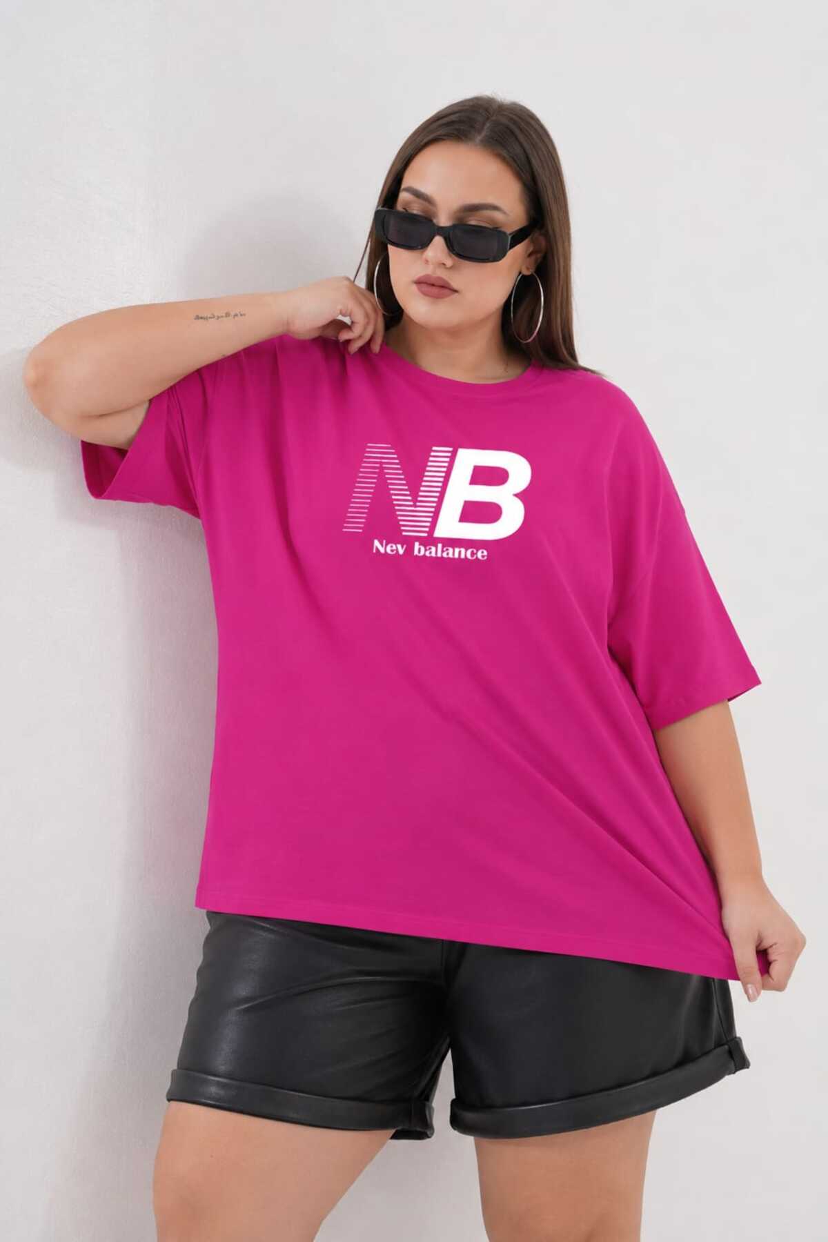 Büyük Beden Kadın Oversize Baskılı Basic Tişört Bisiklet Yaka Kısa Kollu Rahat Günlük Salaş Tişört L XL 2XL 3XL 4XL 5XL 6XL 7XL 8XL 9XL