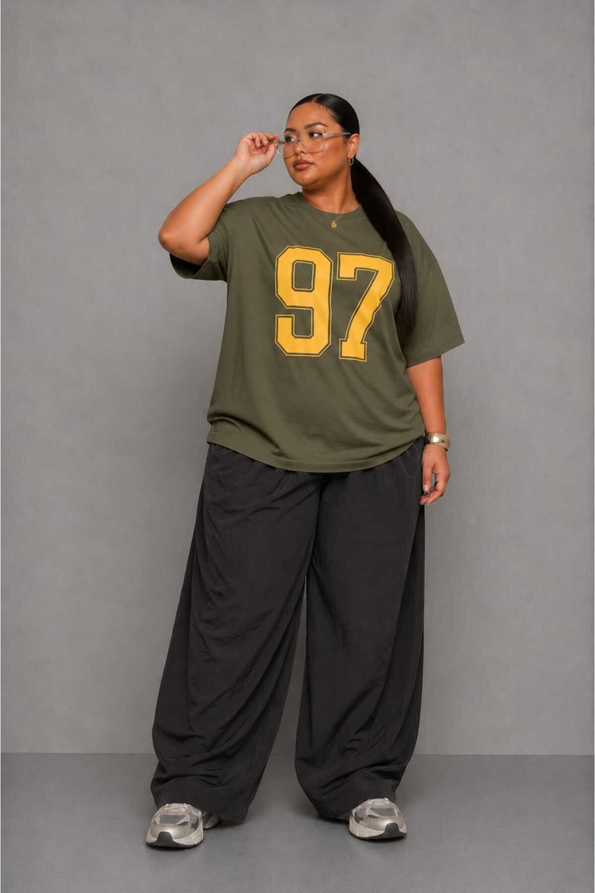 Büyük Beden Kadın Oversize 97 Baskılı Basic Tişört Bisiklet Yaka Kısa Kollu Rahat Günlük Salaş Tişört L XL 2XL 3XL 4XL 5XL 6XL 7XL 8XL 9XL