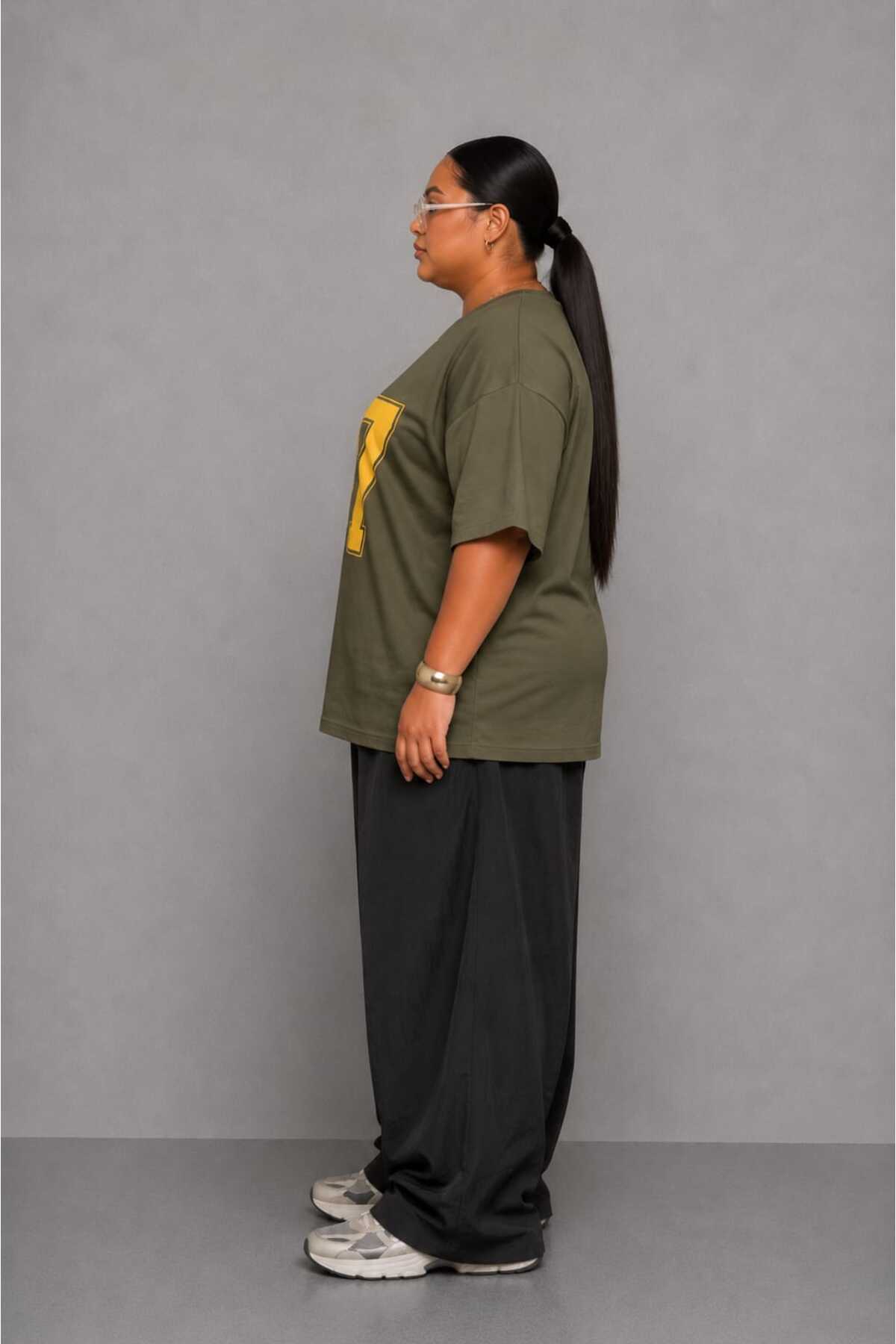 Büyük Beden Kadın Oversize 97 Baskılı Basic Tişört Bisiklet Yaka Kısa Kollu Rahat Günlük Salaş Tişört L XL 2XL 3XL 4XL 5XL 6XL 7XL 8XL 9XL - الصورة 2