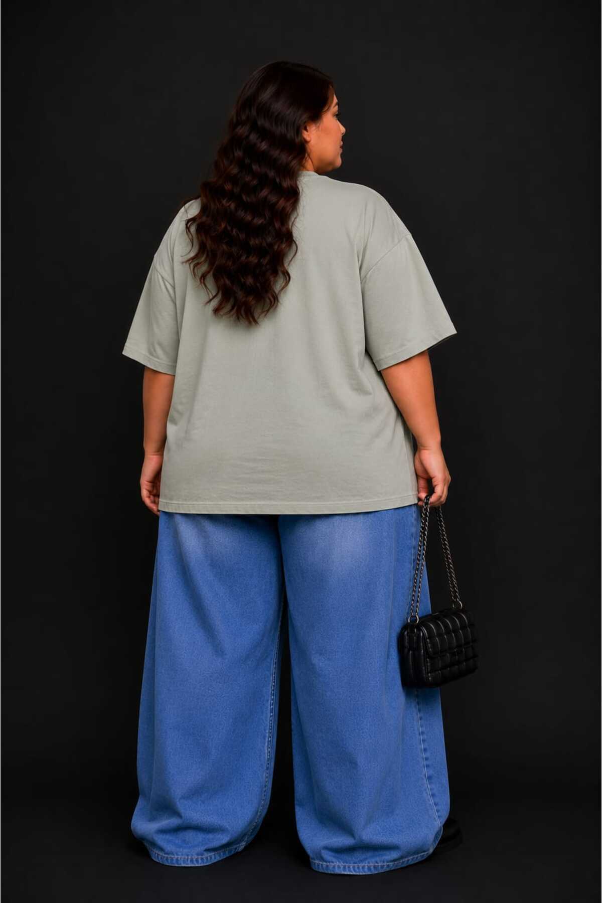Büyük Beden Kadın Oversize Jennie Baskılı Basic Tişört Bisiklet Yaka Kısa Kollu Rahat Günlük Tişört L XL 2XL 3XL 4XL 5XL 6XL 7XL 8XL 9XL - الصورة 3